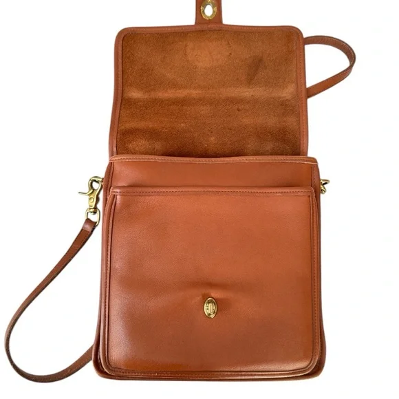 Coach Vintage Willis Station Leather Crossbody with Matching Checkbook Cover Tan - Picture 6 of 17